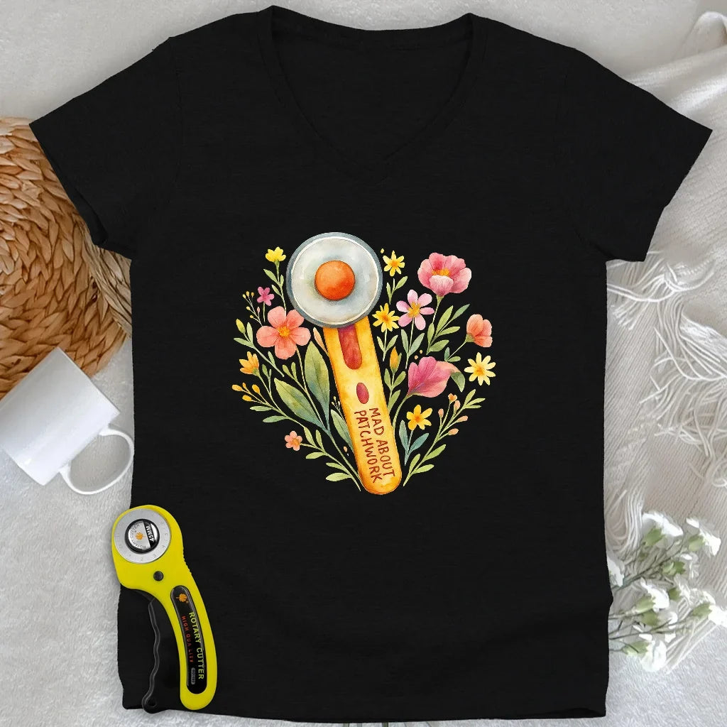 Floral Cutter Lady V-neck