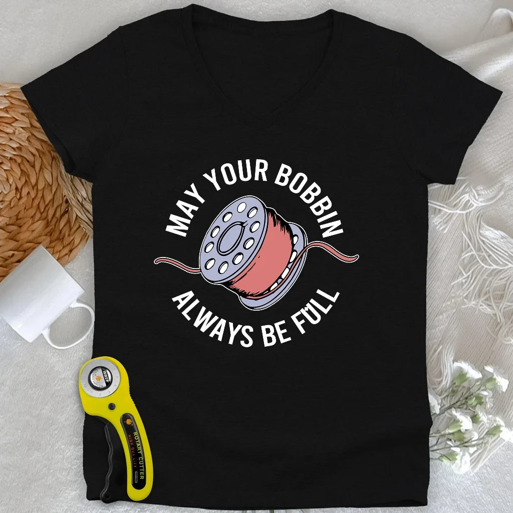 Full Bobbin Blessing Lady V-neck