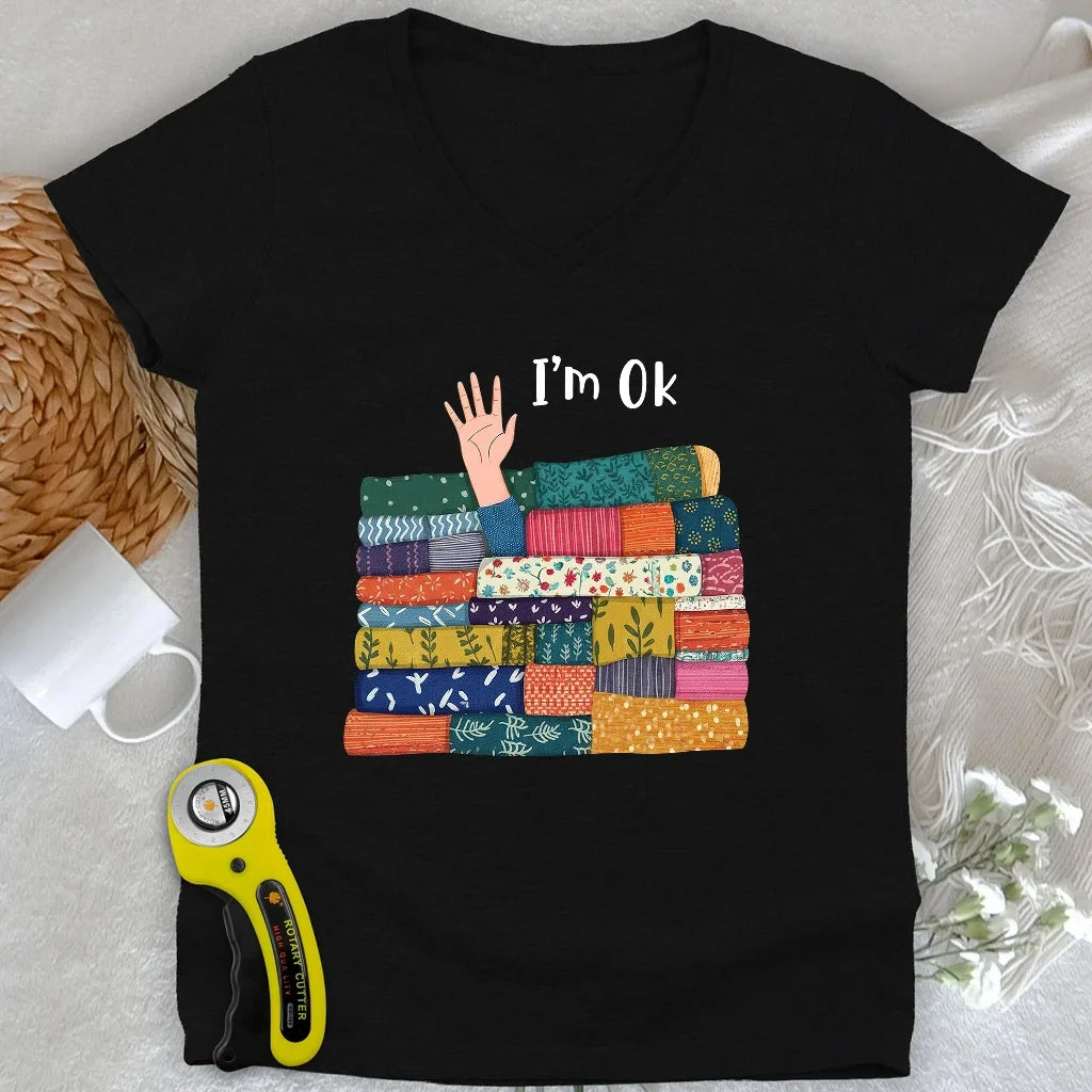 I'M OK Lady V-neck