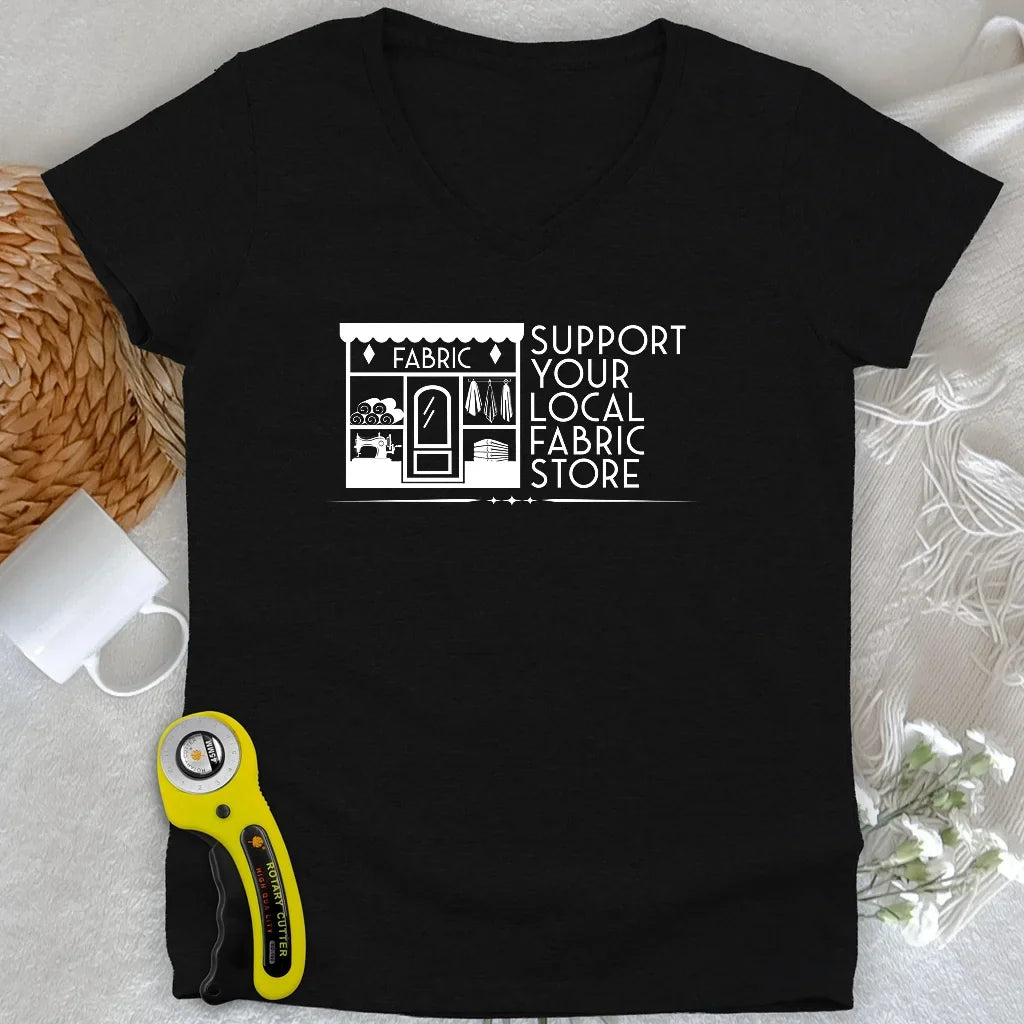 Local Fabric Store Lady V-neck
