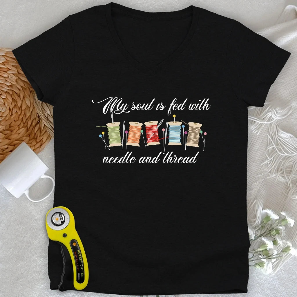 Needles and Threads Lady V-neck