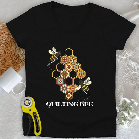Quilting Bee Lady V-neck