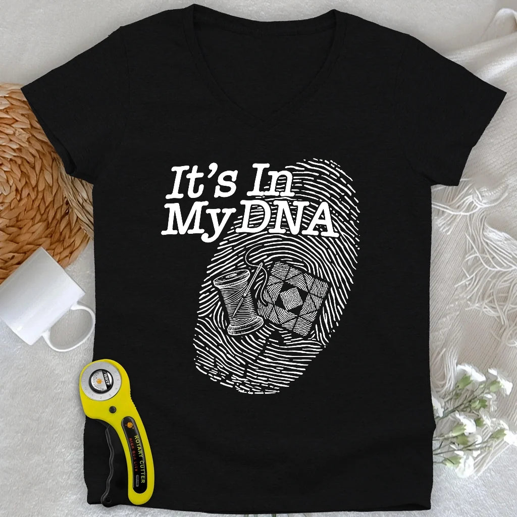 Quilting DNA Lady V-neck