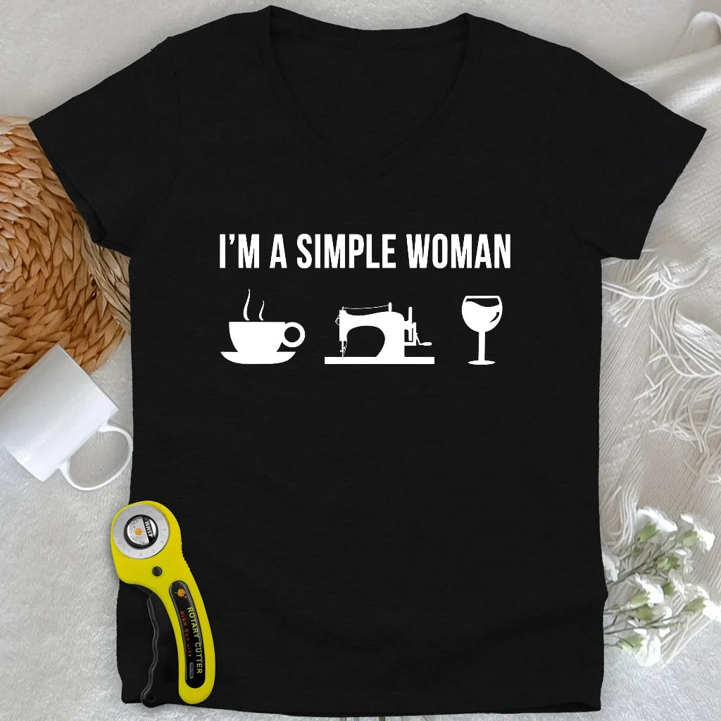 Simply Sip and Sew Lady V-neck