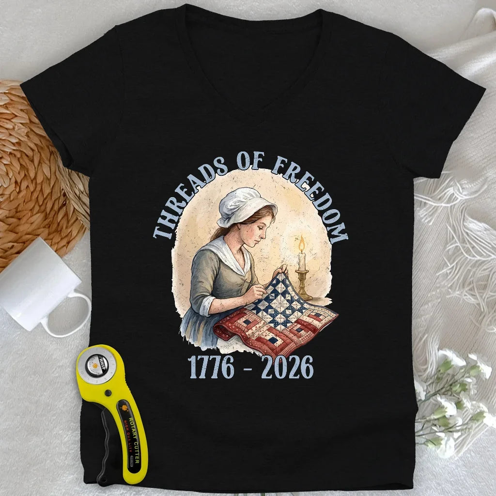 Threads of Freedom Lady V-neck