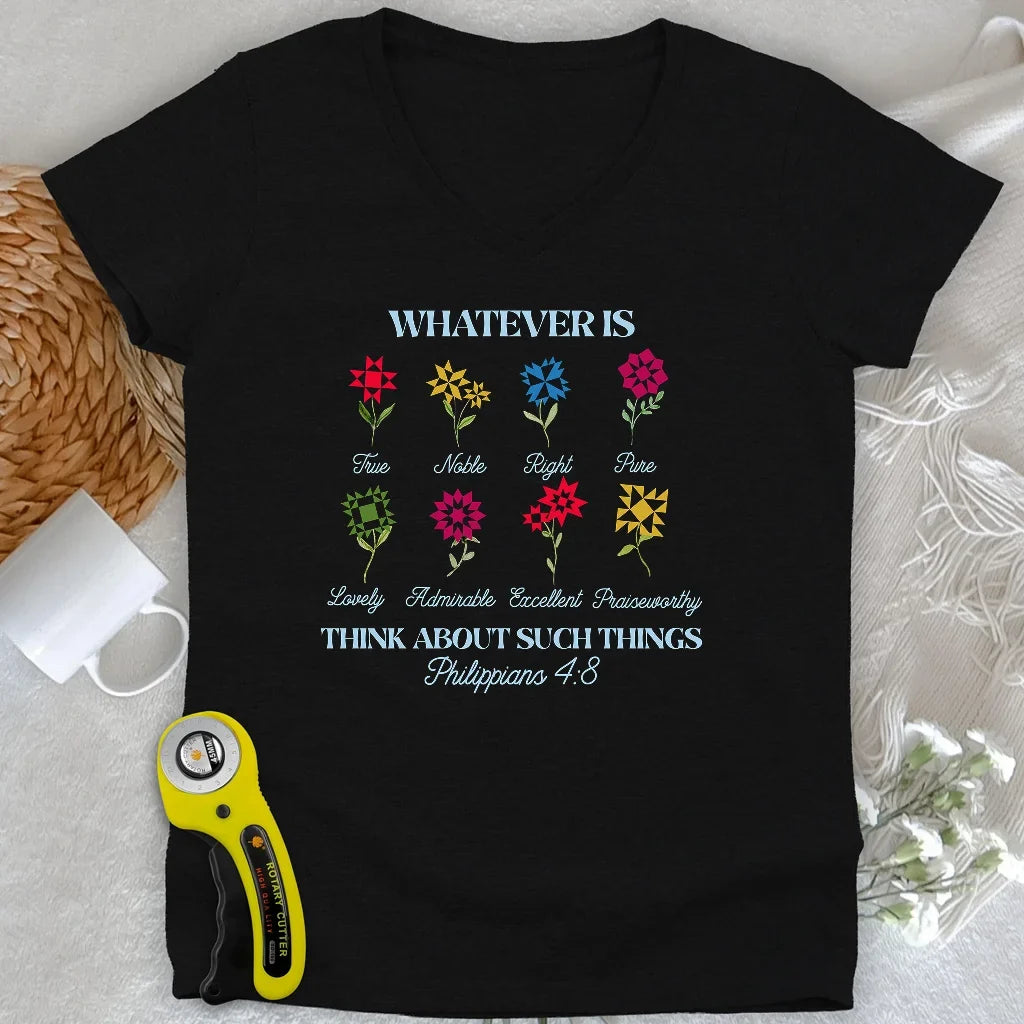 Virtue Blocks Lady V-neck