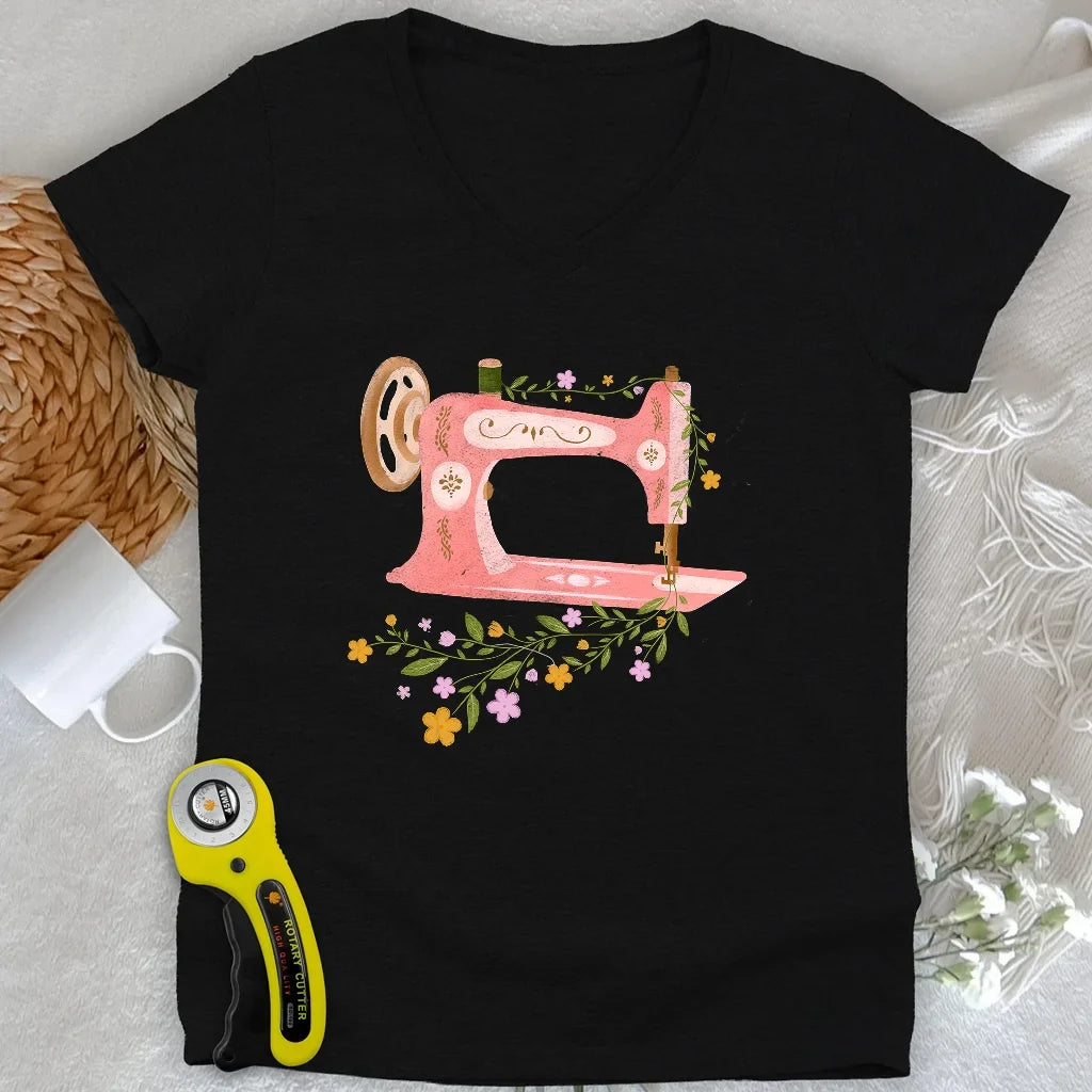 Wildflower Machine Lady V-neck