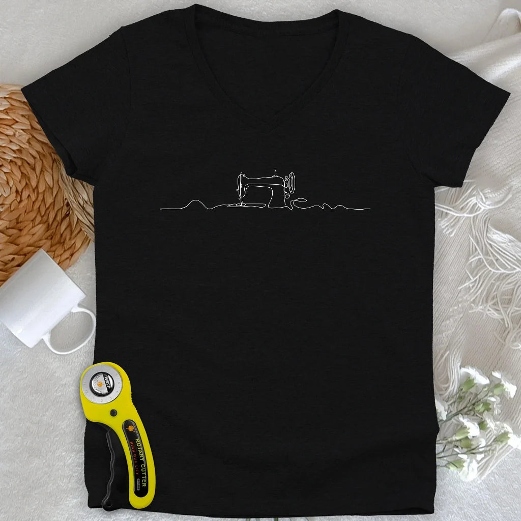 Minimalist Sewing Machine V-neck