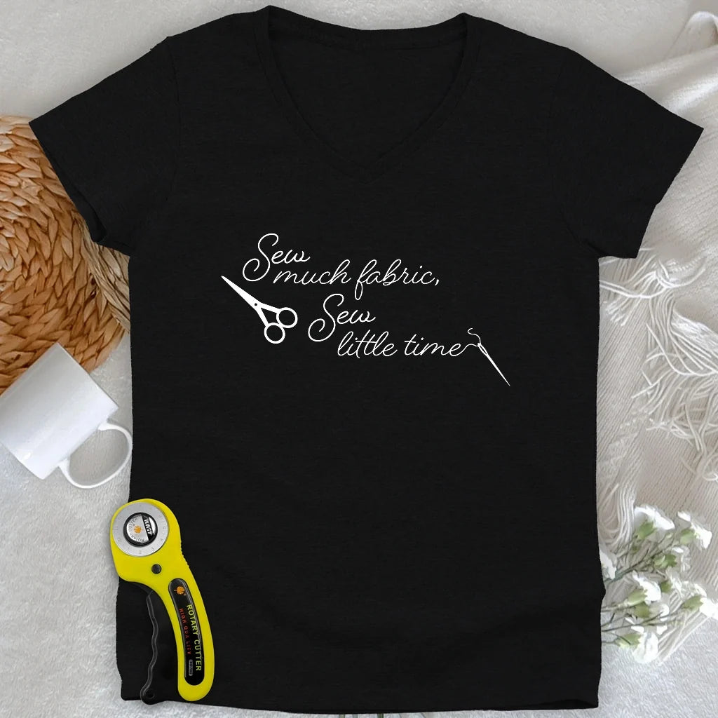 Sew Much Fabric Lady V-neck