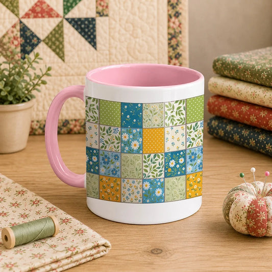 Daisy Meadow Patchwork 11oz Mug