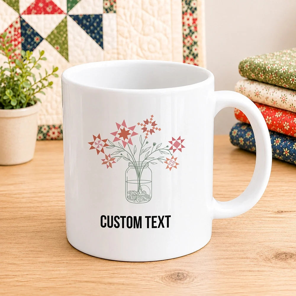 Patchwork Posy Jar 11oz Mug
