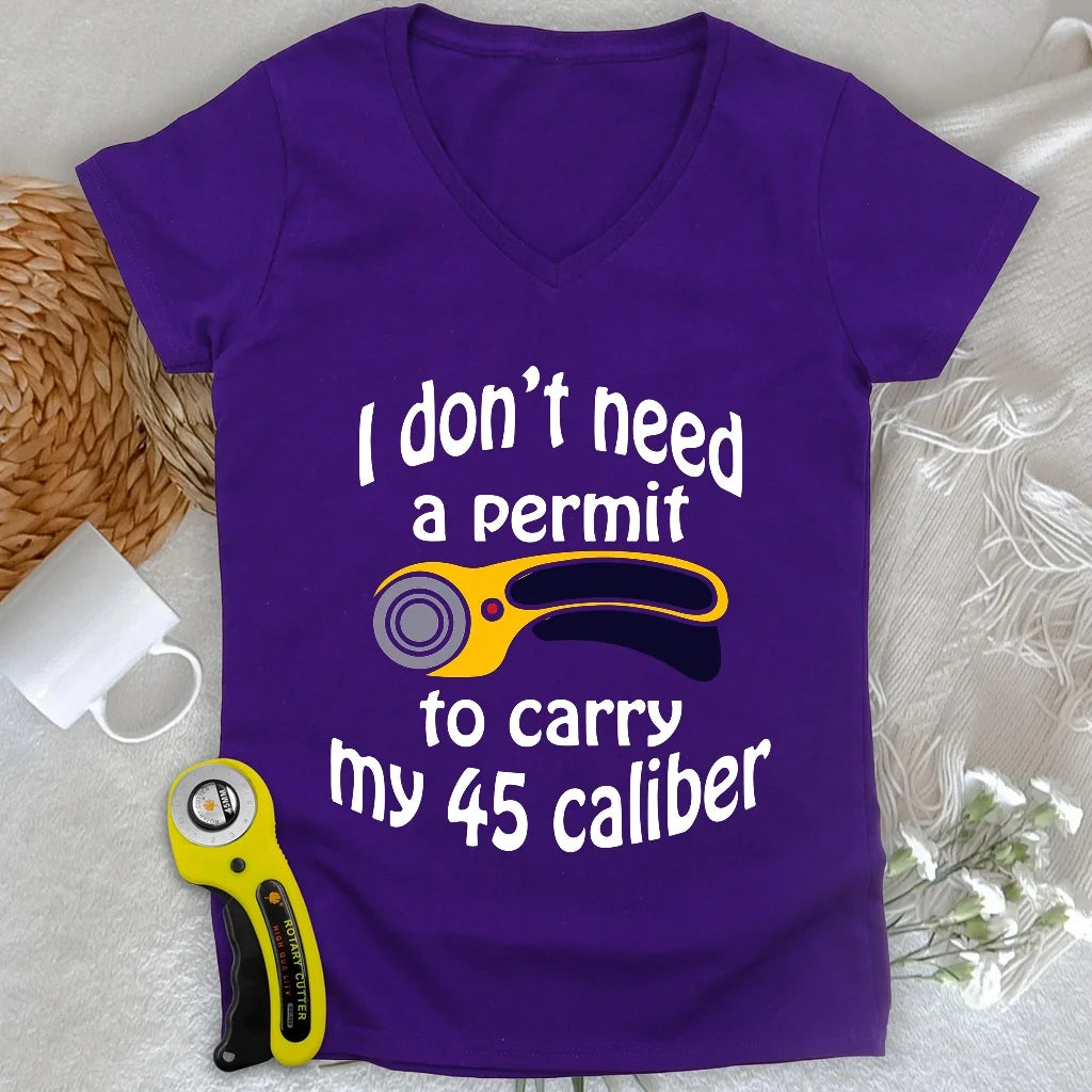 45 Caliber Lady V-neck