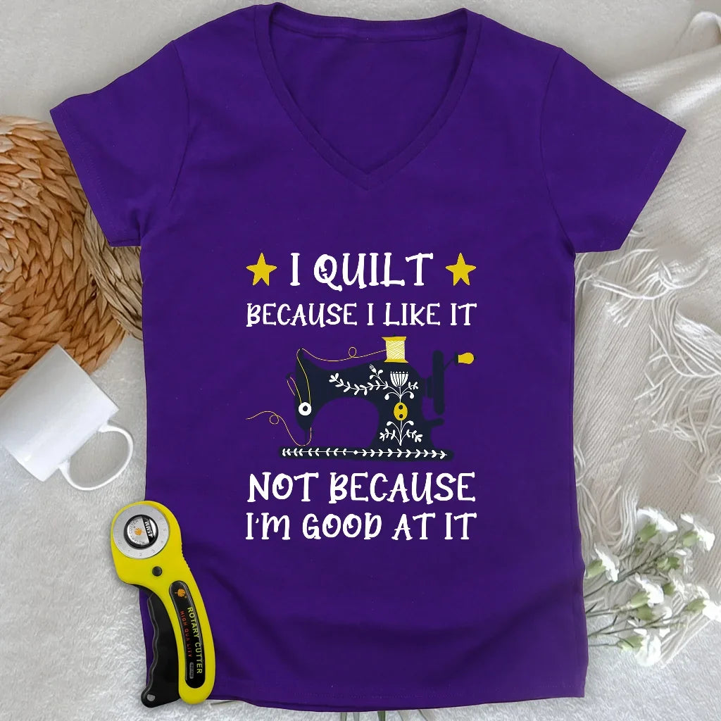 Because I like It Lady V-neck