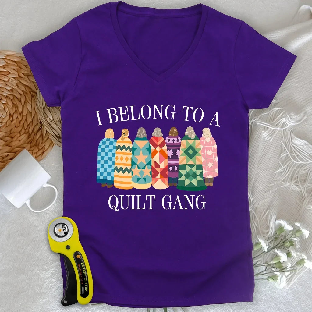 Belong to Quilt Gang Lady V-neck