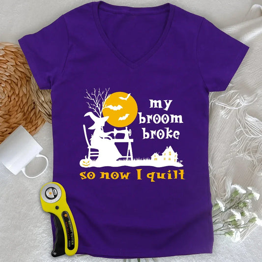 Broom Broke Lady V-neck