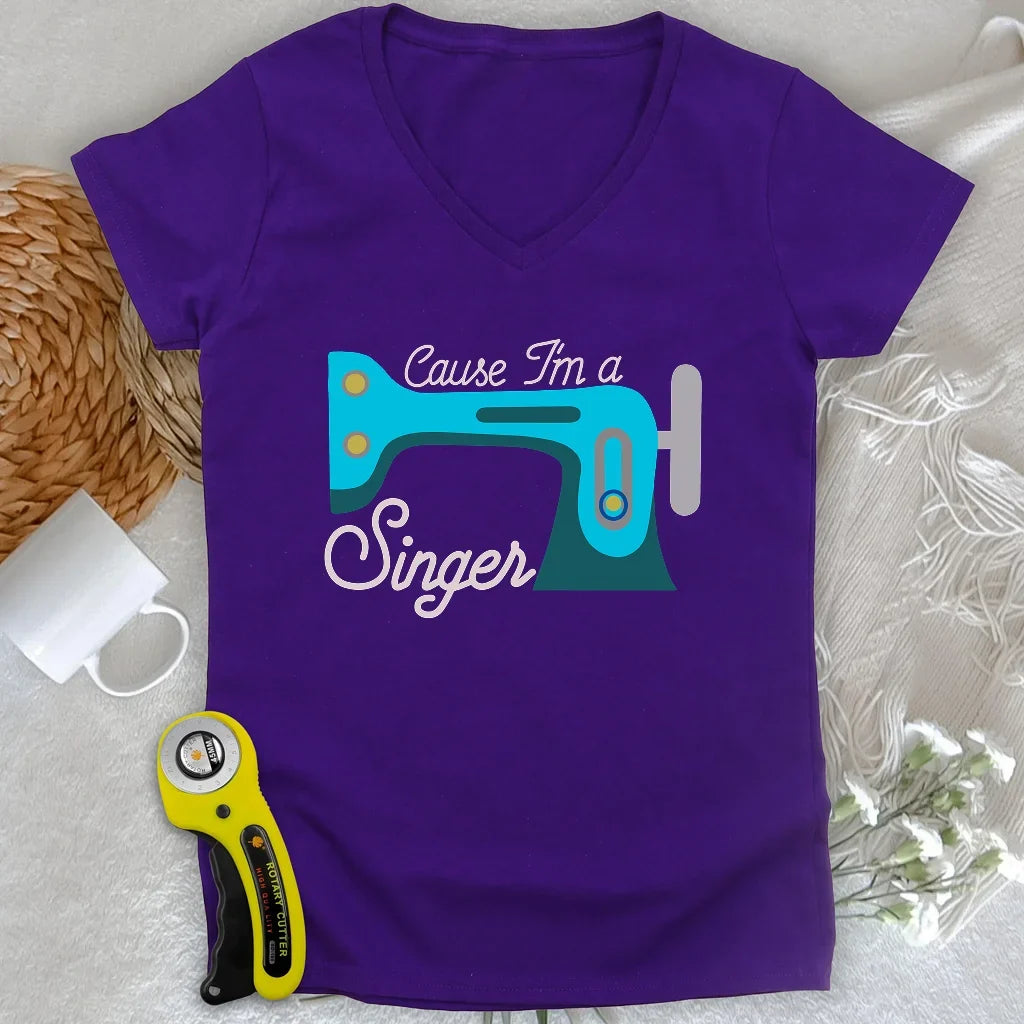 Cause I'm a Singer Lady V-neck
