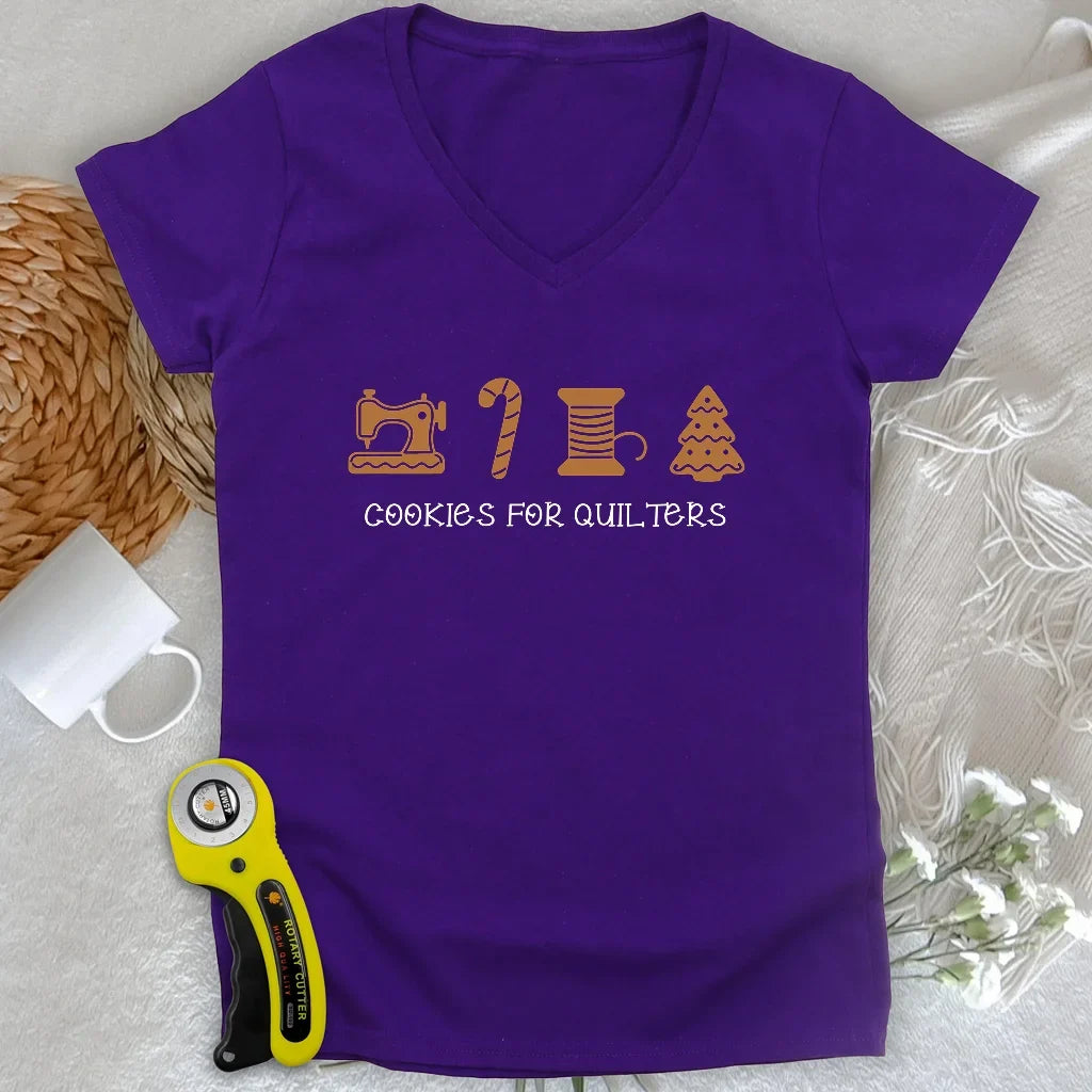 Christmas Cookies Lady V-neck