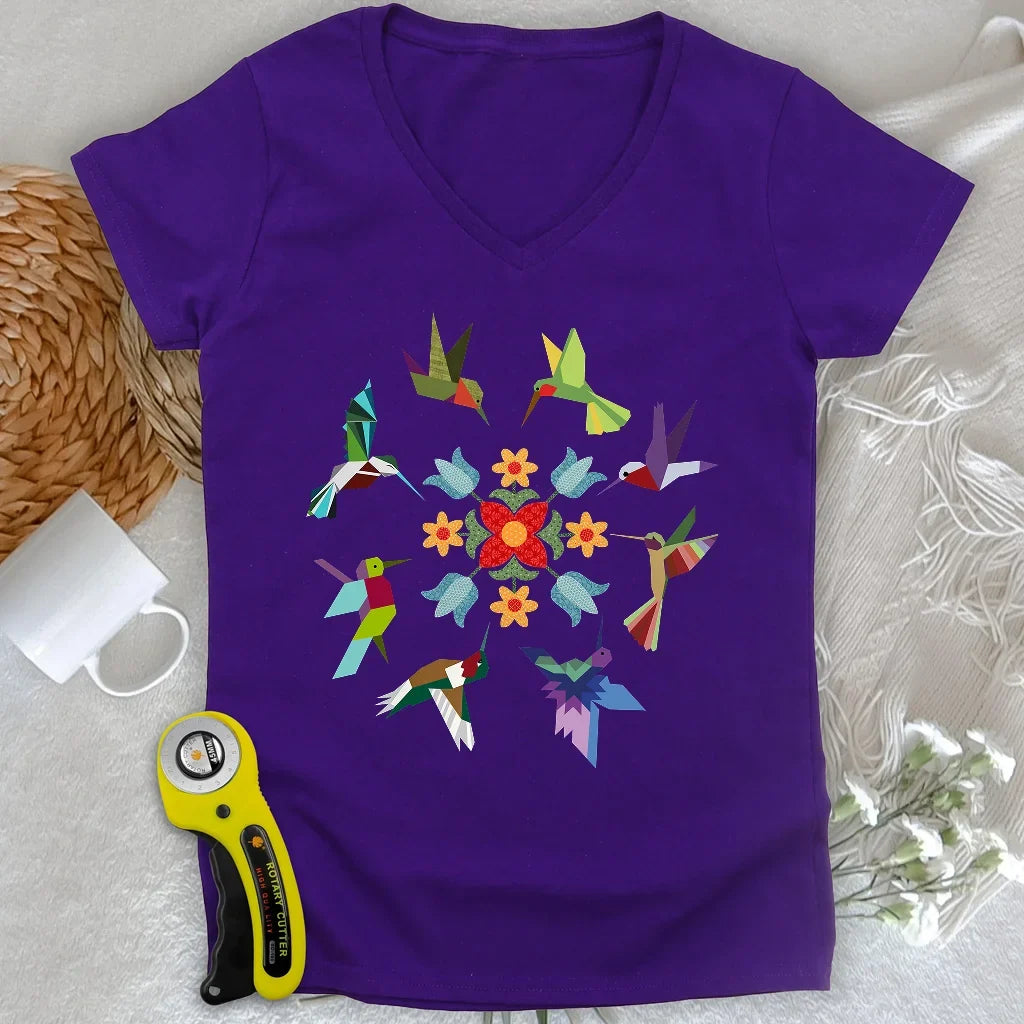Circle of Wings Lady V-neck