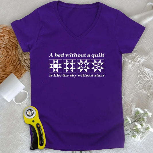Cozy Quilt Dreams Lady V-neck