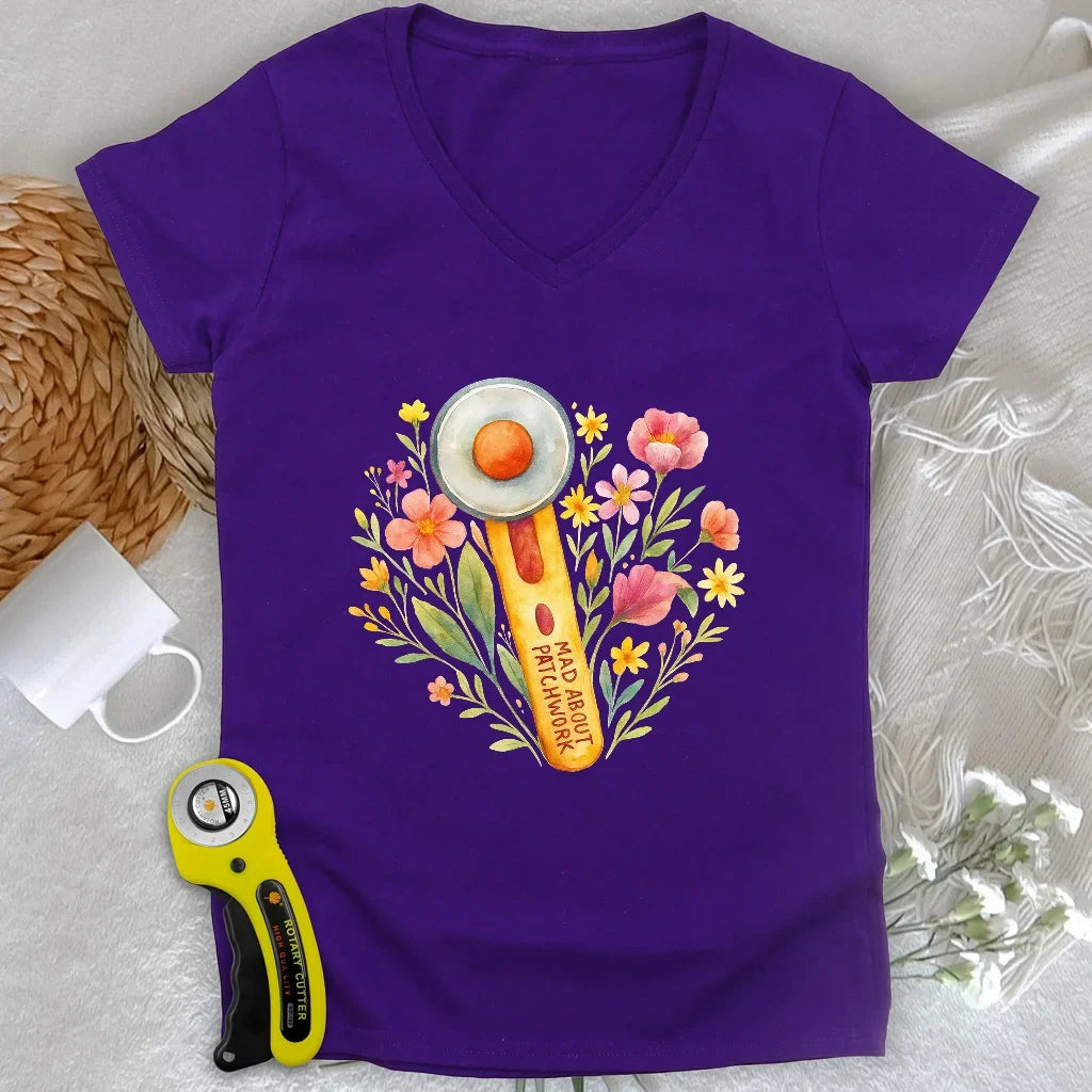 Floral Cutter Lady V-neck