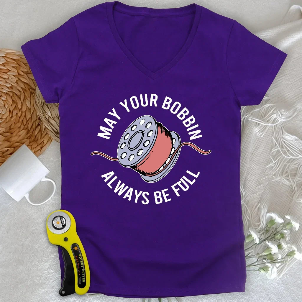Full Bobbin Blessing Lady V-neck