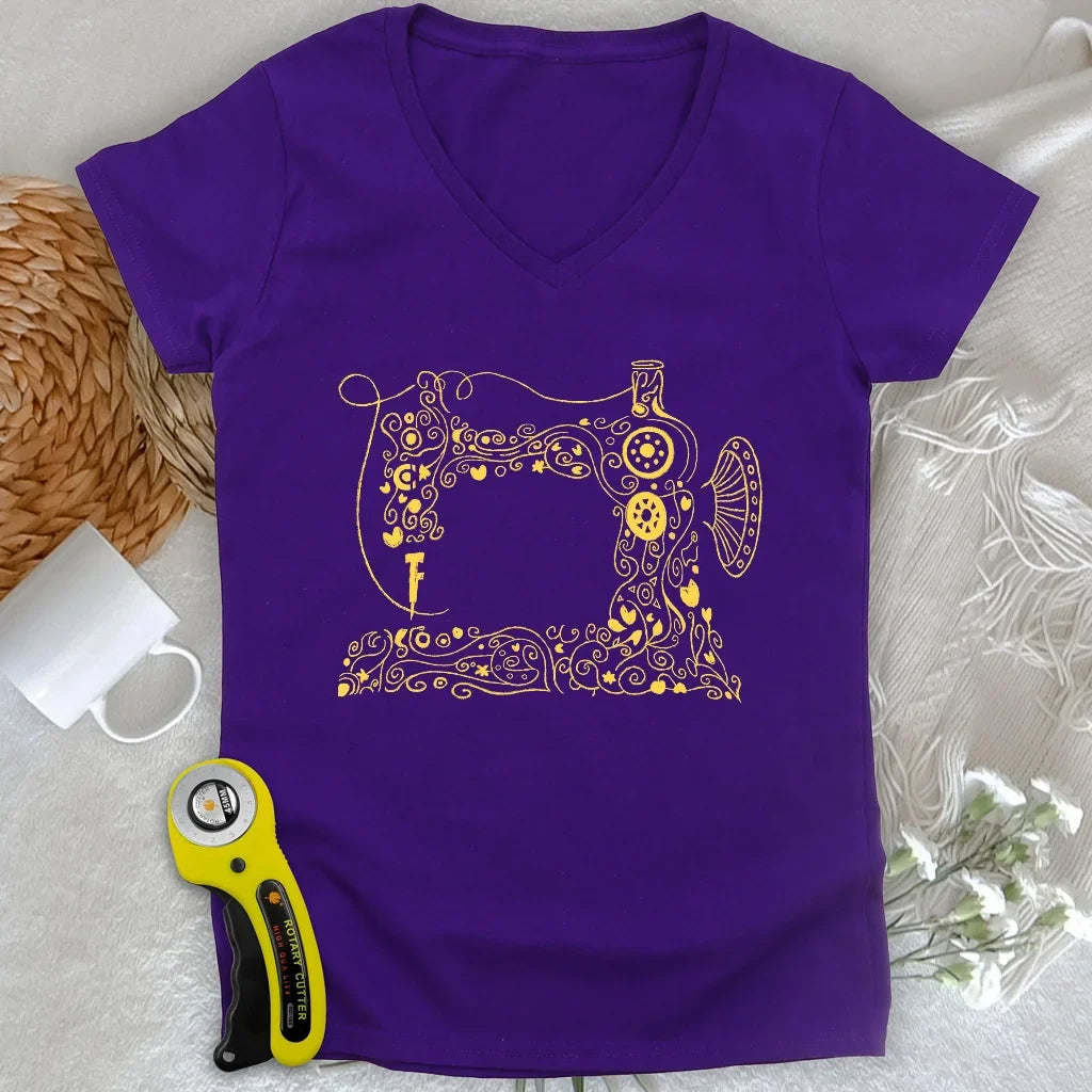 Goldwork Machine Lady V-neck