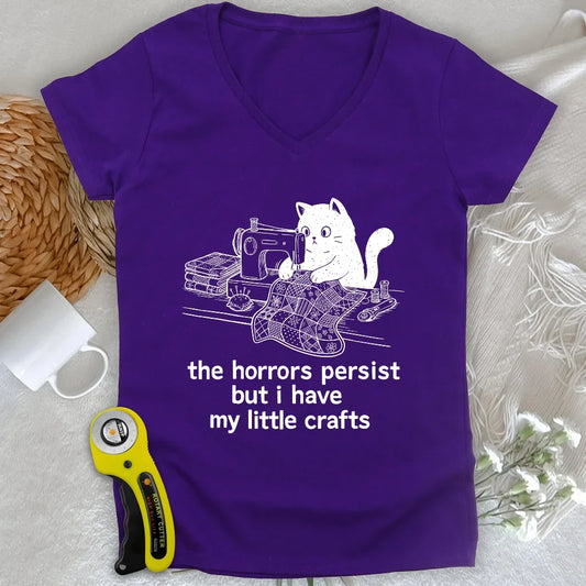 Little Crafts vs. The World Lady V-neck