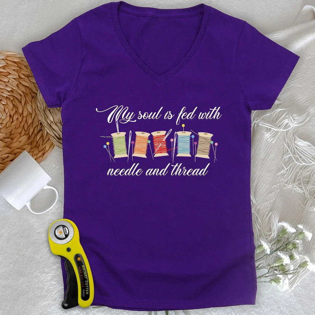 Needles and Threads Lady V-neck