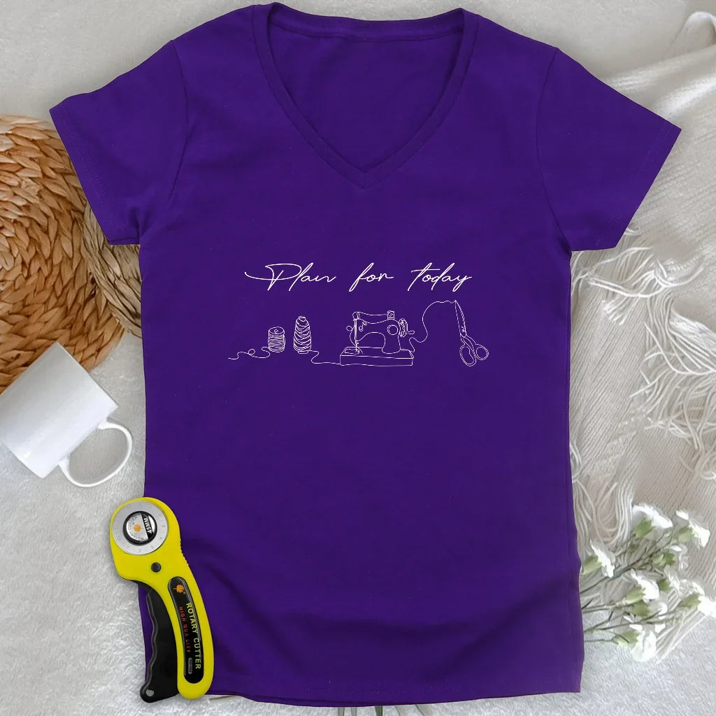 Plan for today Lady V-neck