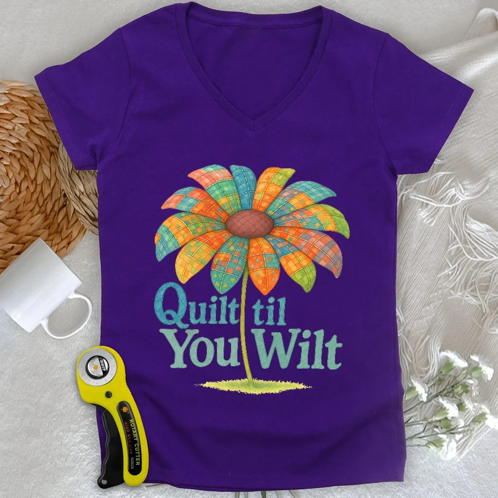 Quilt Wilt Lady V-neck