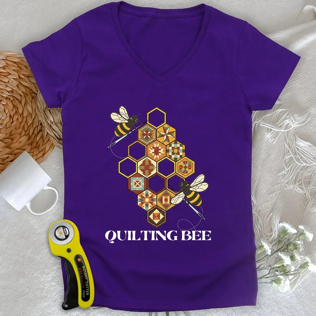 Quilting Bee Lady V-neck