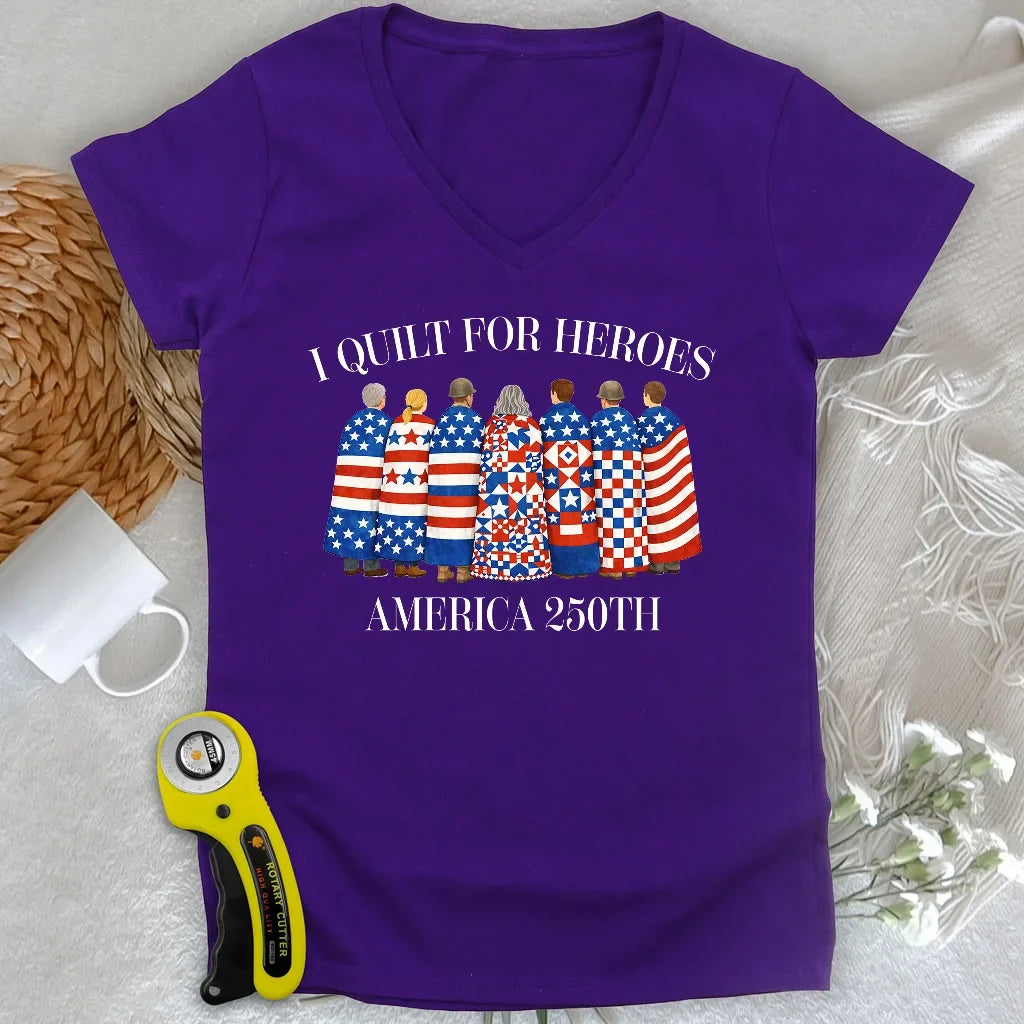 Quilts of Honor Lady V-neck