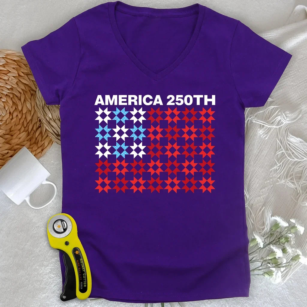 Quilted Tribute Lady V-neck