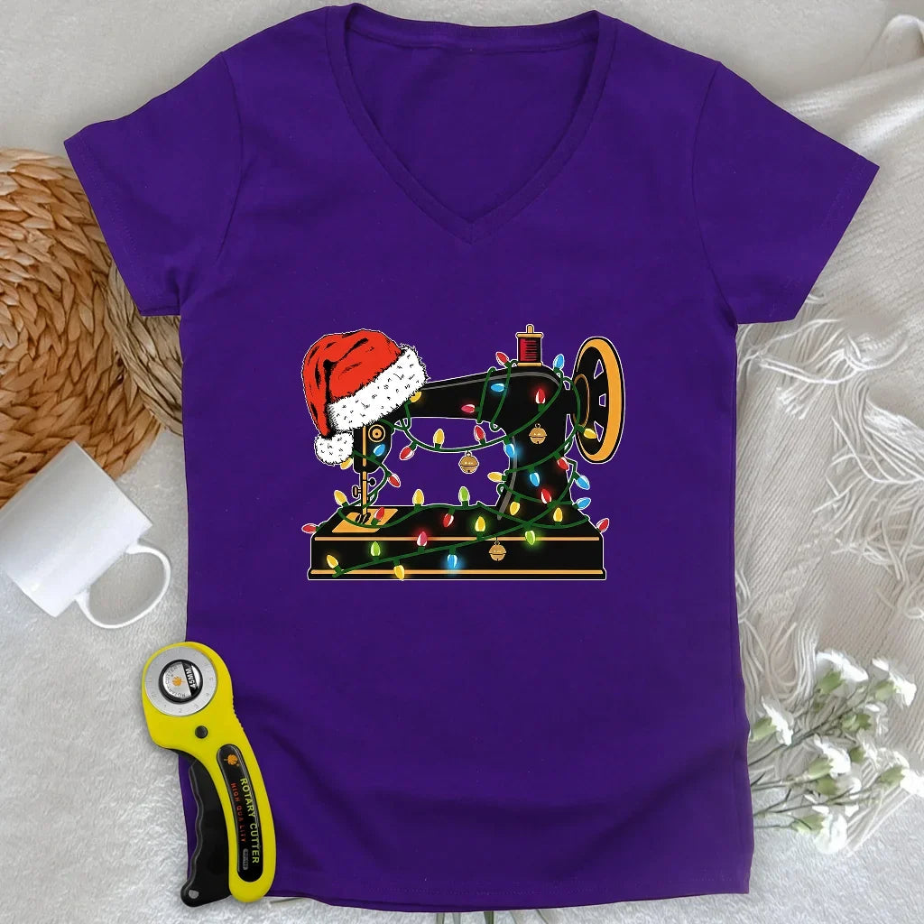 Santa Machine Lady V-neck