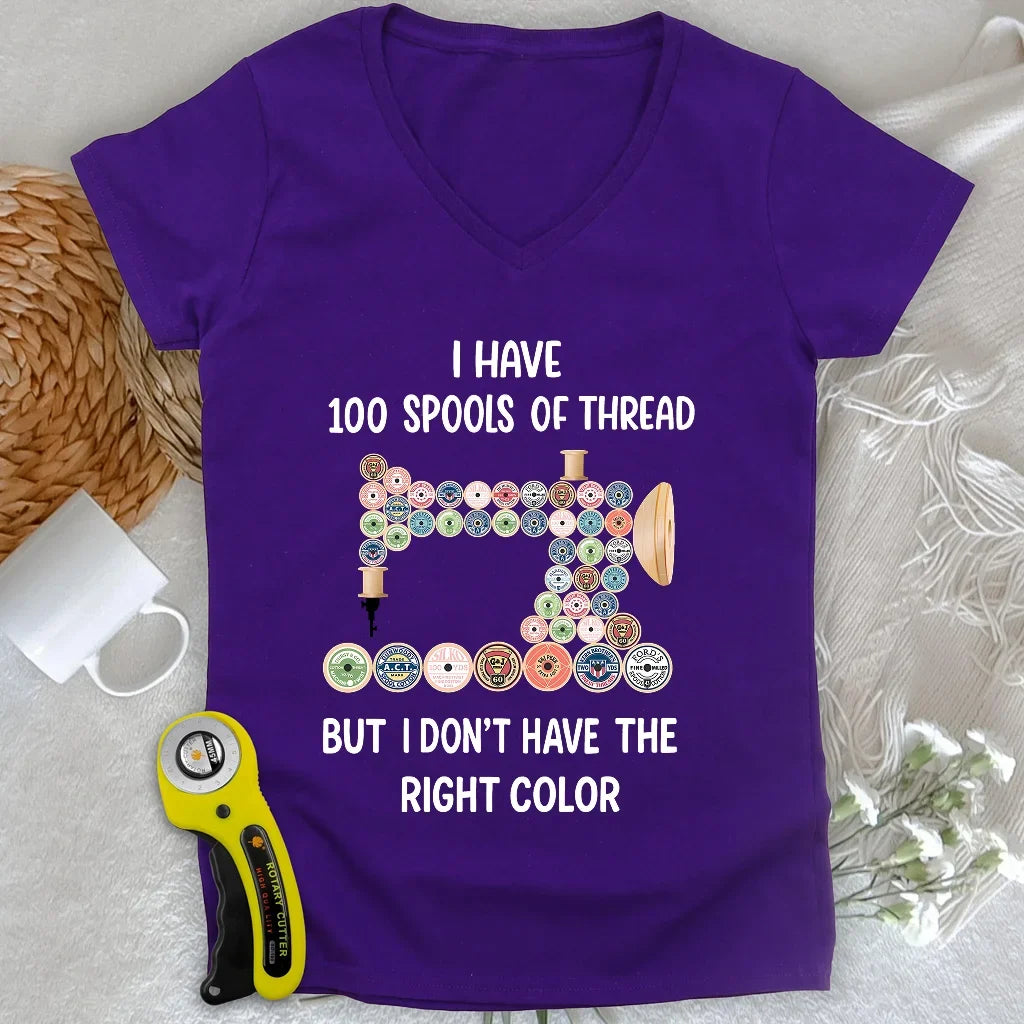 Threadful but Colorless Lady V-neck