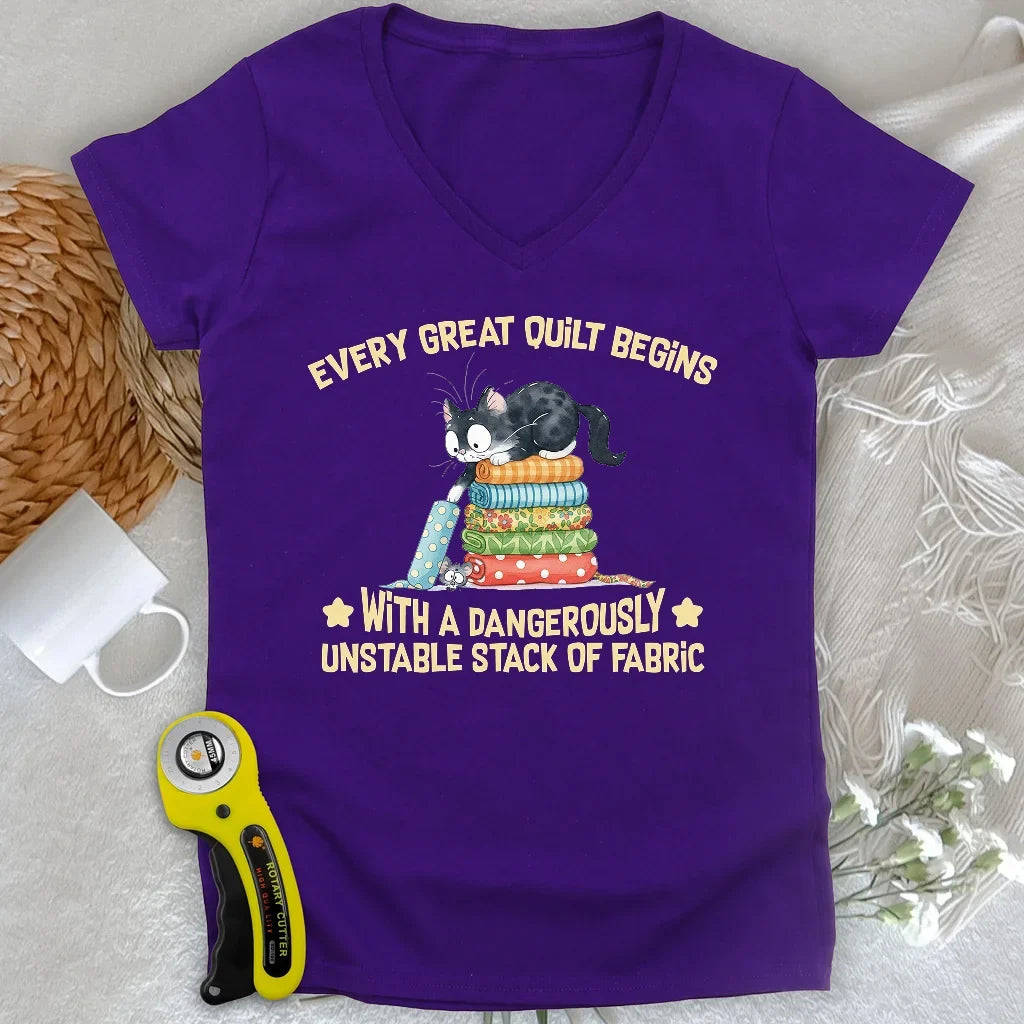 Unstable Fabric Lady V-neck