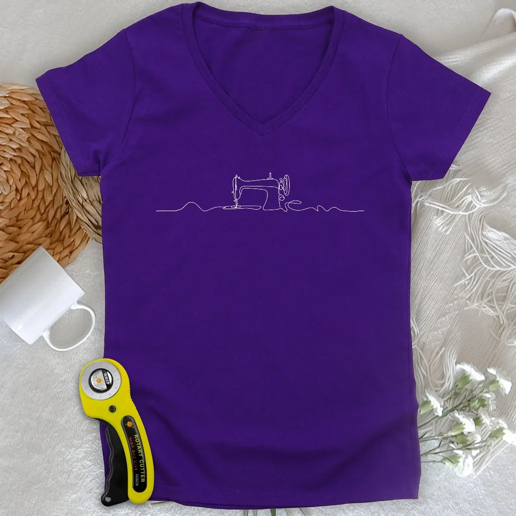 Minimalist Sewing Machine V-neck