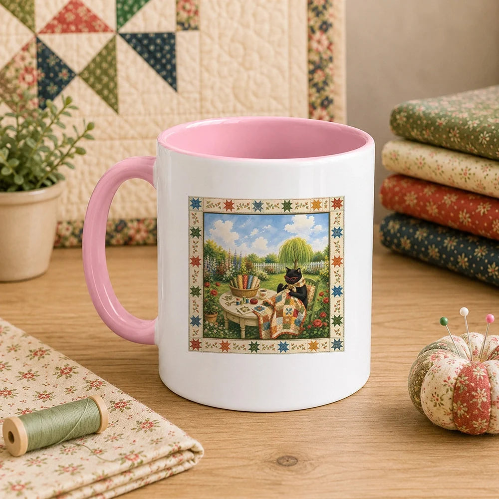 Purrfect Day for Quilting 11oz Mug