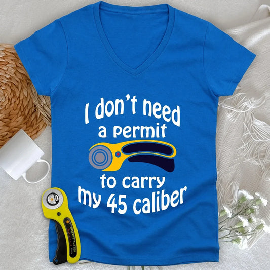 45 Caliber Lady V-neck