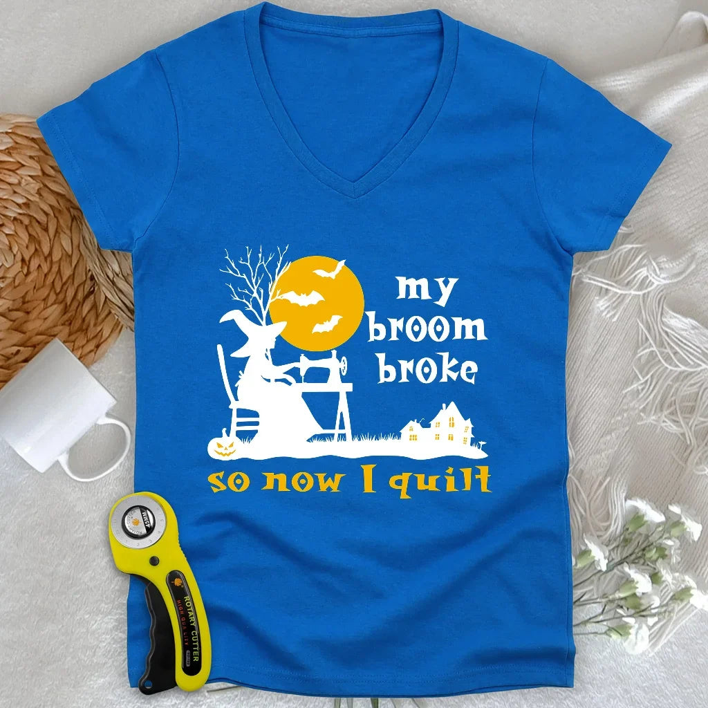 Broom Broke Lady V-neck