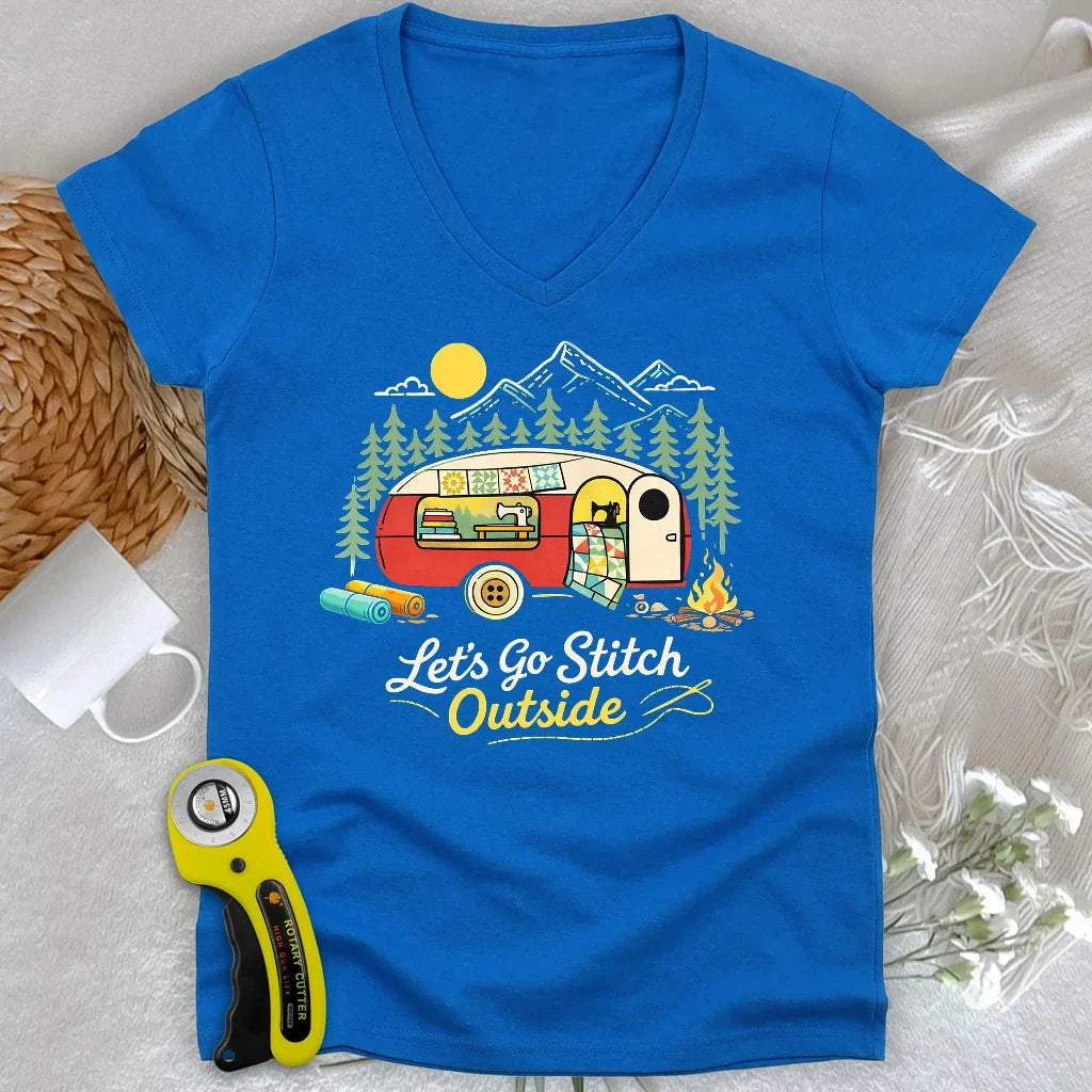 Camp & Quilt Co Lady V-neck