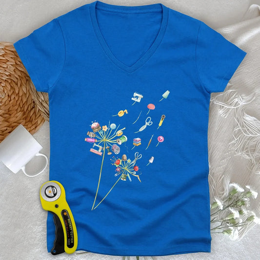 Crafted To Bloom Lady V-neck