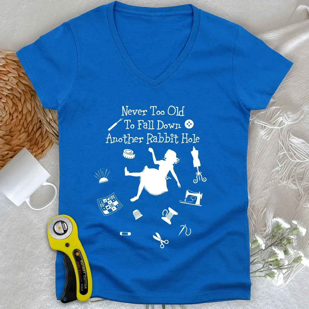 Down The Rabbit Hole Lady V-neck