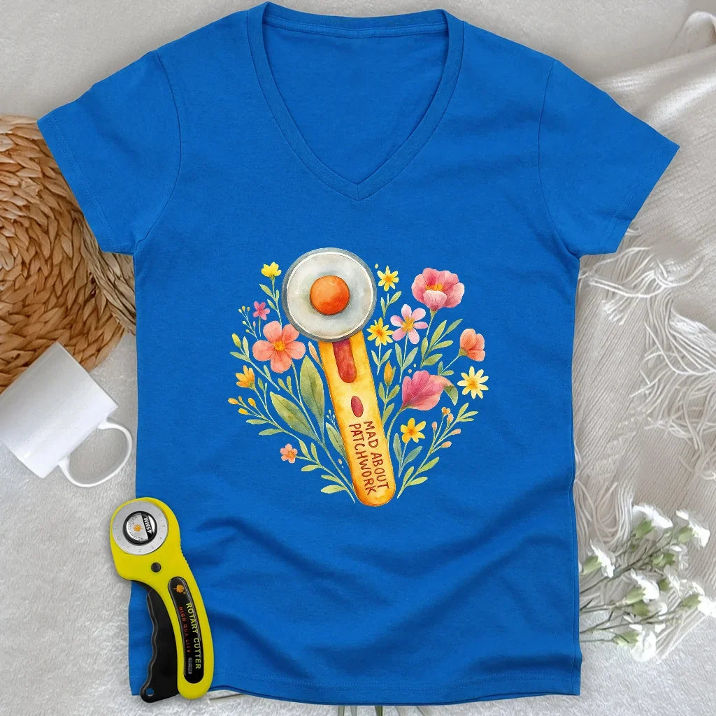 Floral Cutter Lady V-neck