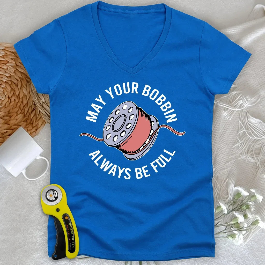 Full Bobbin Blessing Lady V-neck