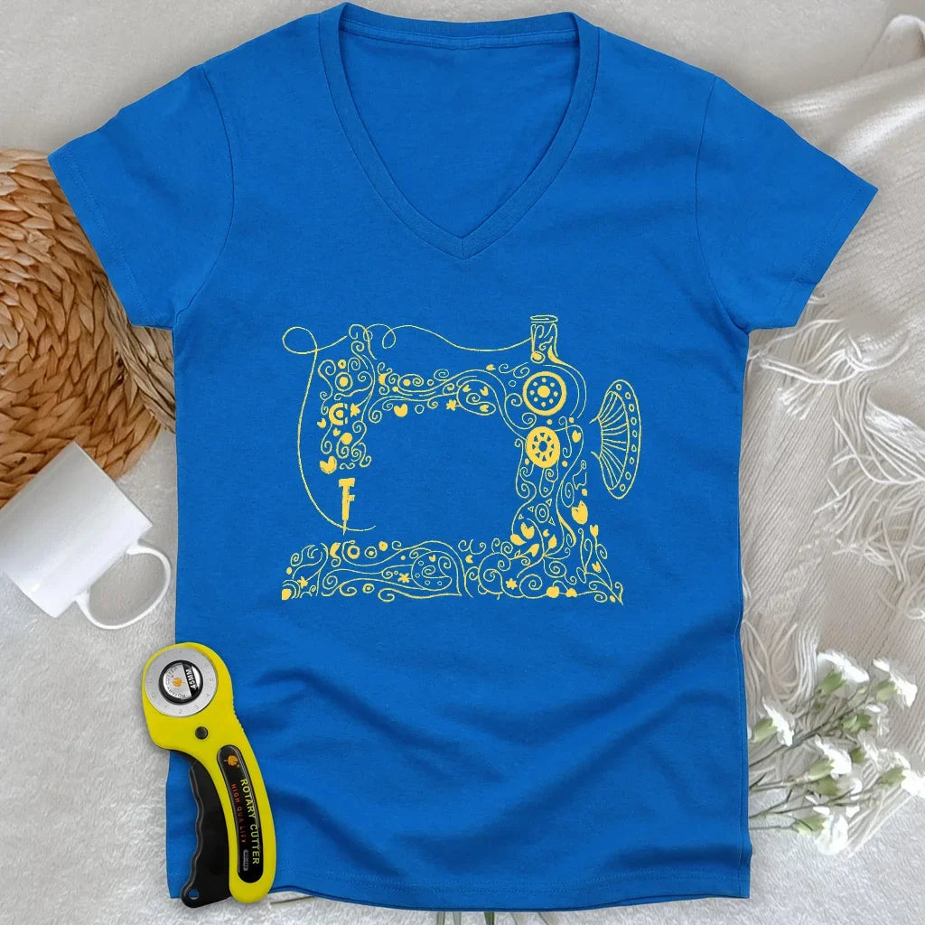 Goldwork Machine Lady V-neck