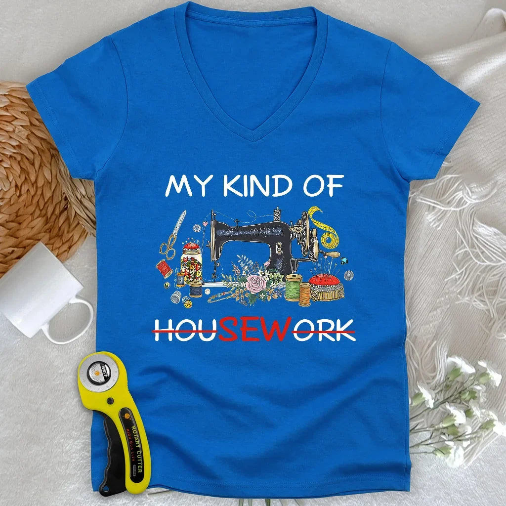 Housework Lady V-neck