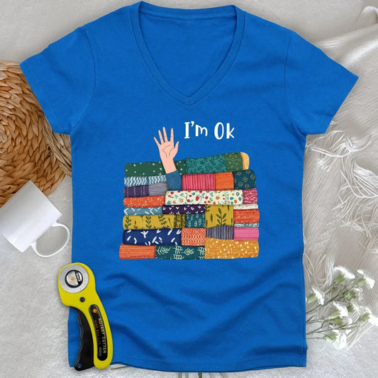 I'M OK Lady V-neck