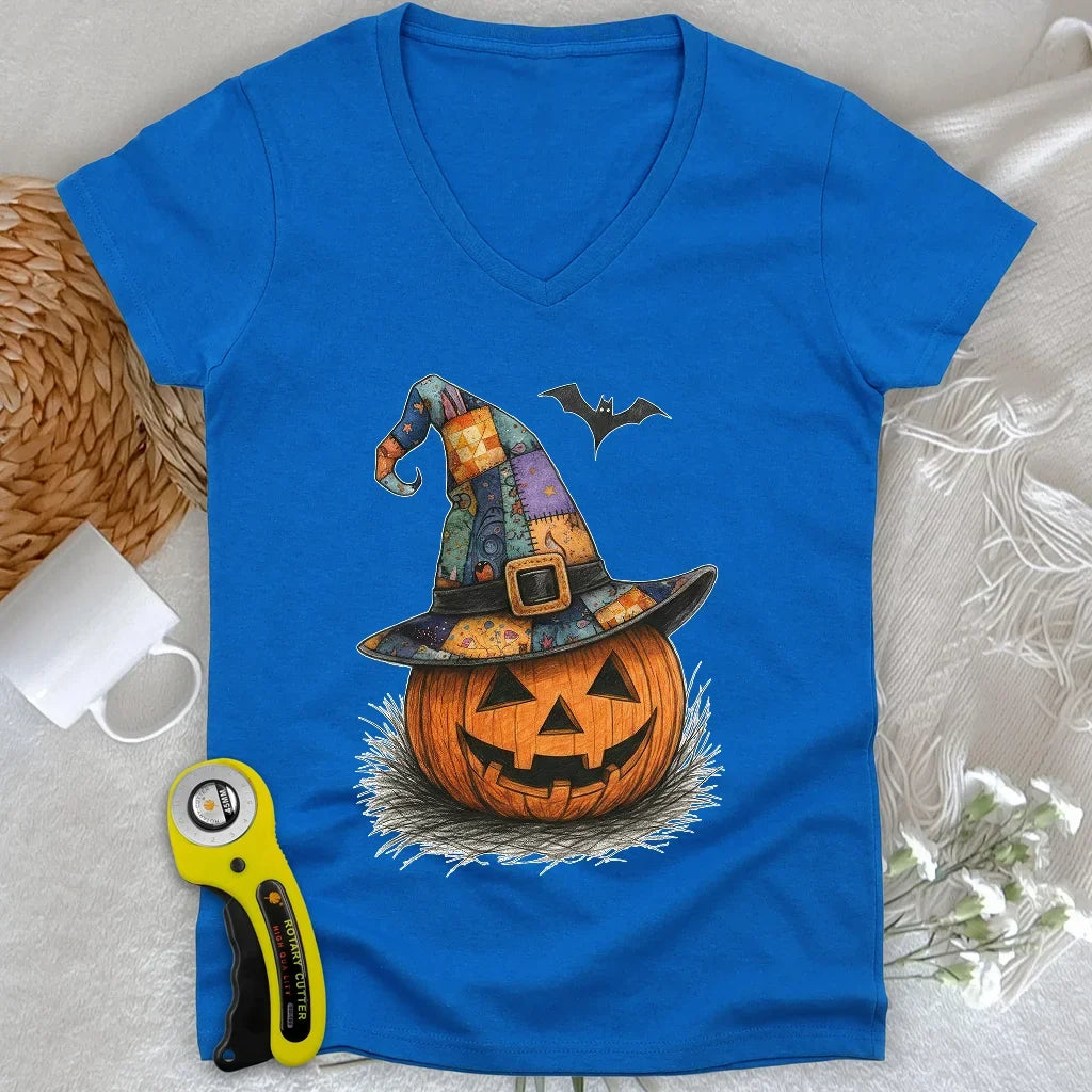 Magic Pumpkin Lady V-neck