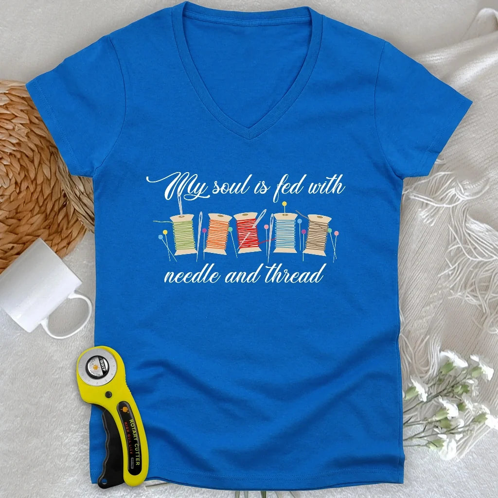 Needles and Threads Lady V-neck